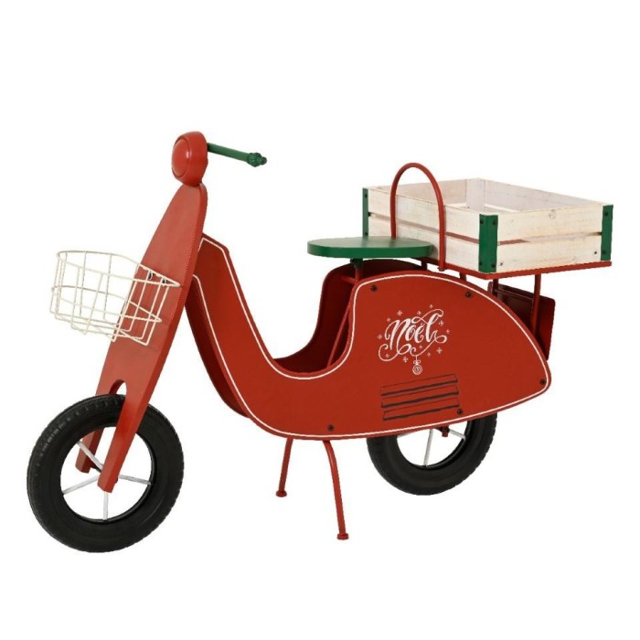 MOTORINO FERRO H.75 CM. ROSSO VERDE
